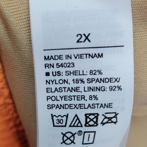 Old Navy Swim Bikini Top Women’s 2X Orange Coral Textured Rib Cinch Front NWT - Picture 10 of 14